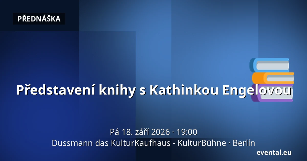 Představení knihy s Kathinkou Engelovou — Dussmann das KulturKaufhaus - KulturBühne, Berlín