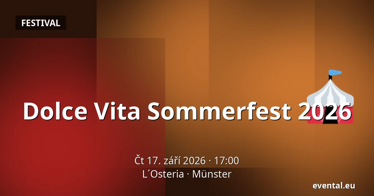 Dolce Vita Sommerfest 2026 — L´Osteria, Münster