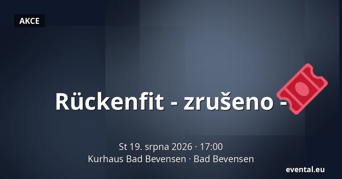 Rückenfit - zrušeno - — Kurhaus Bad Bevensen, Bad Bevensen