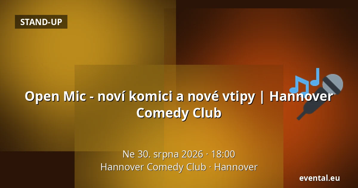 Open Mic - noví komici a nové vtipy | Hannover Comedy Club — Hannover Comedy Club, Hannover