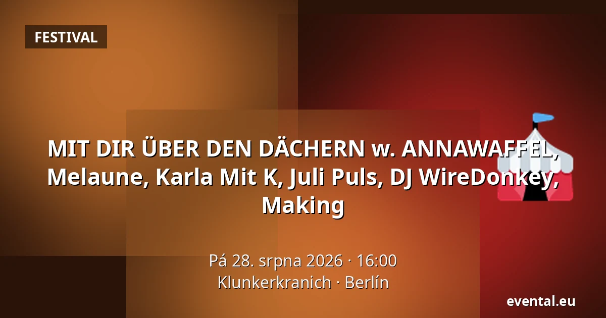 MIT DIR ÜBER DEN DÄCHERN w. ANNAWAFFEL, Melaune, Karla Mit K, Juli Puls, DJ WireDonkey, Making — Klunkerkranich, Berlín
