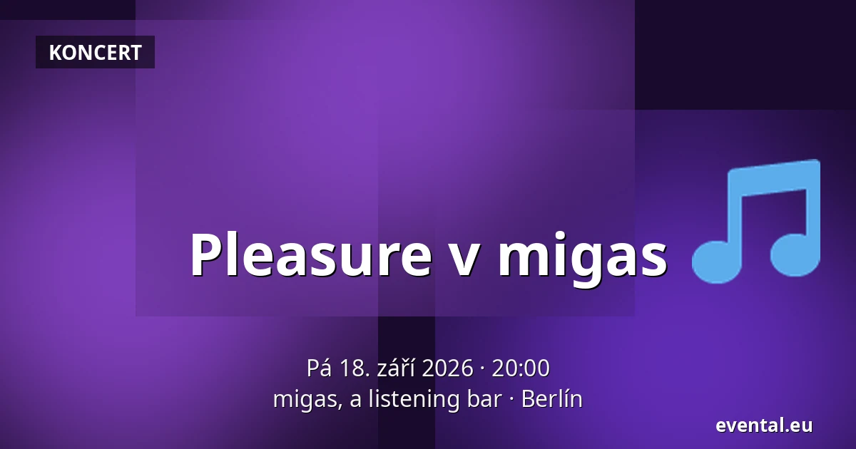Pleasure v migas — migas, a listening bar, Berlín