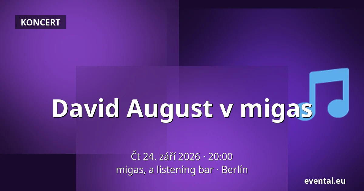 David August v migas — migas, a listening bar, Berlín