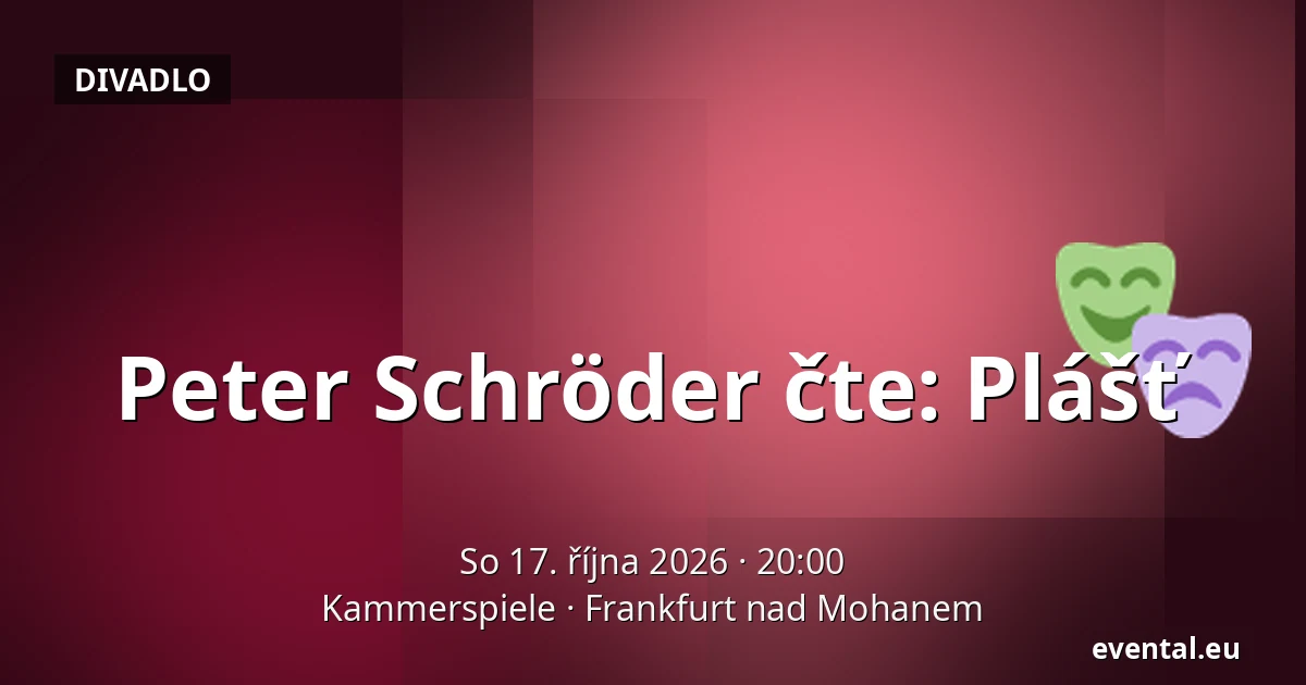 Peter Schröder čte: Plášť — Kammerspiele, Frankfurt nad Mohanem