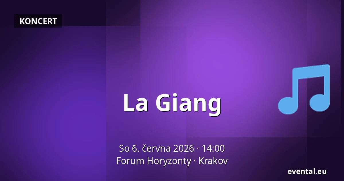 La Giang — Forum Horyzonty, Krakov