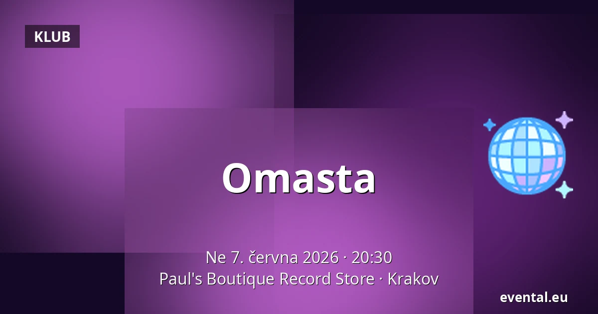 Omasta — Paul's Boutique Record Store, Krakov