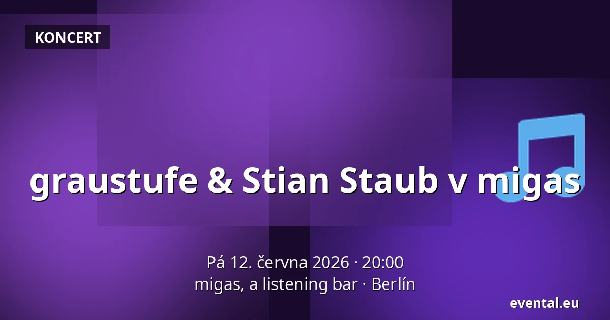 graustufe & Stian Staub v migas — migas, a listening bar, Berlín