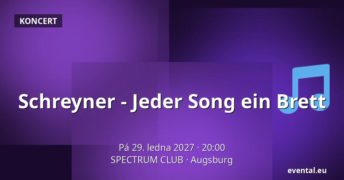 Schreyner - Jeder Song ein Brett — SPECTRUM CLUB, Augsburg