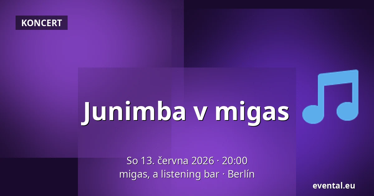 Junimba v migas — migas, a listening bar, Berlín