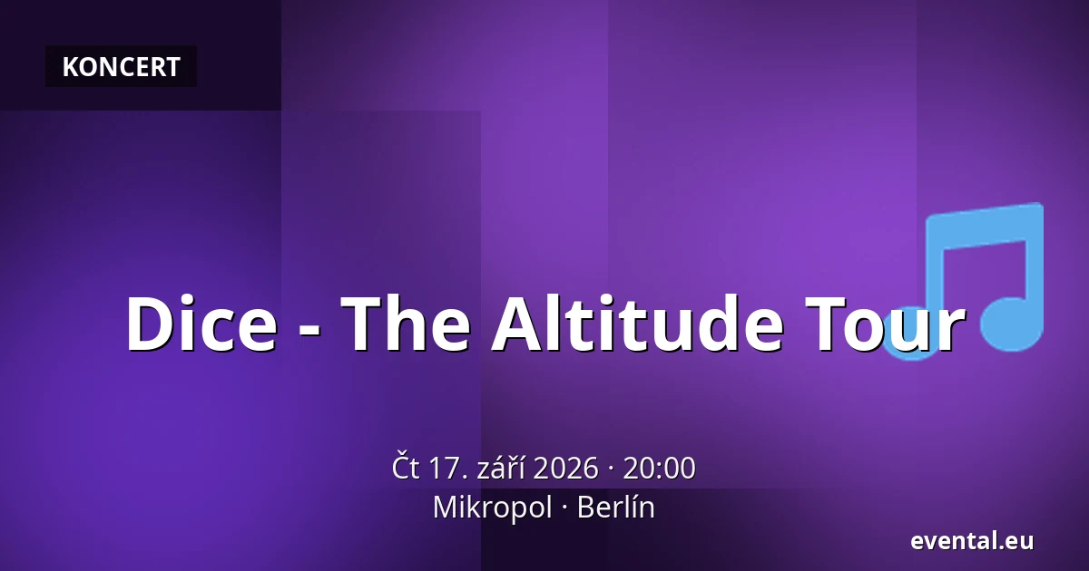 Dice - The Altitude Tour — Mikropol, Berlín