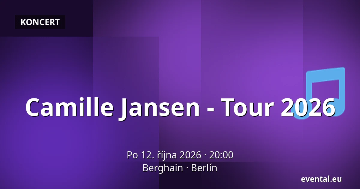 Camille Jansen - Tour 2026 — Berghain, Berlín