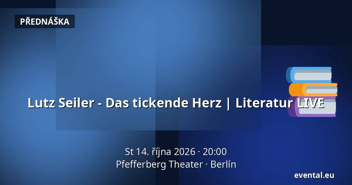 Lutz Seiler - Das tickende Herz | Literatur LIVE — Pfefferberg Theater, Berlín