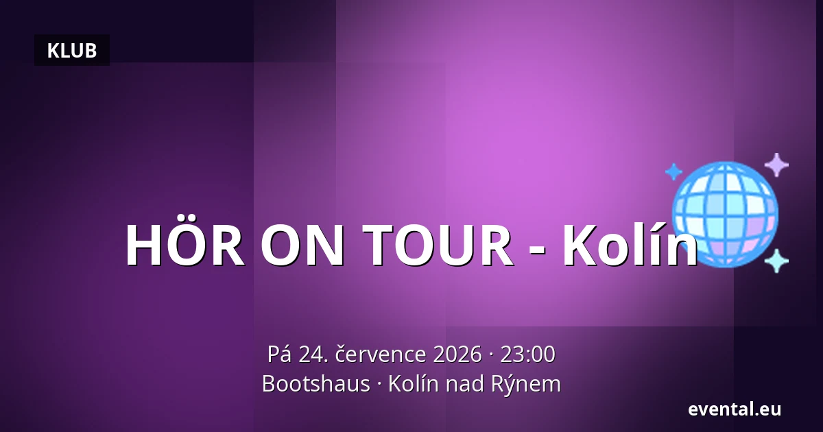 HÖR ON TOUR - Kolín — Bootshaus, Kolín nad Rýnem
