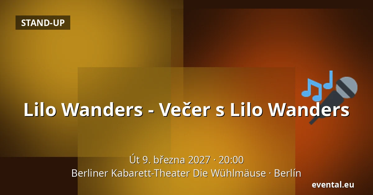 Lilo Wanders - Večer s Lilo Wanders — Berliner Kabarett-Theater Die Wühlmäuse, Berlín