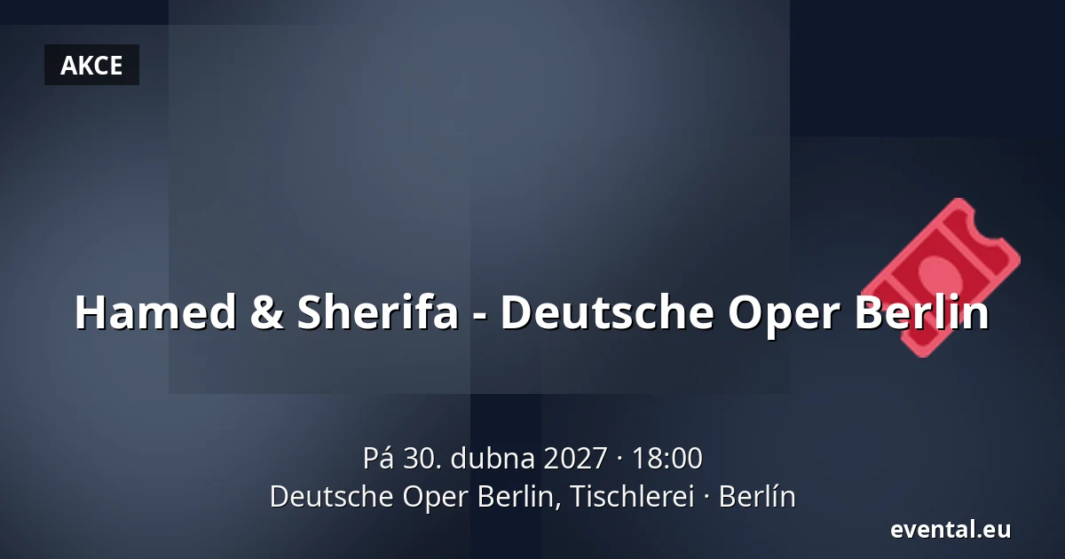 Hamed & Sherifa - Deutsche Oper Berlin — Deutsche Oper Berlin, Tischlerei, Berlín