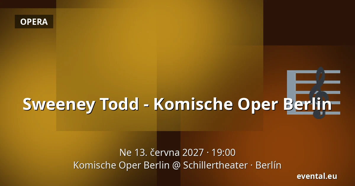 Sweeney Todd - Komische Oper Berlin — Komische Oper Berlin @ Schillertheater, Berlín
