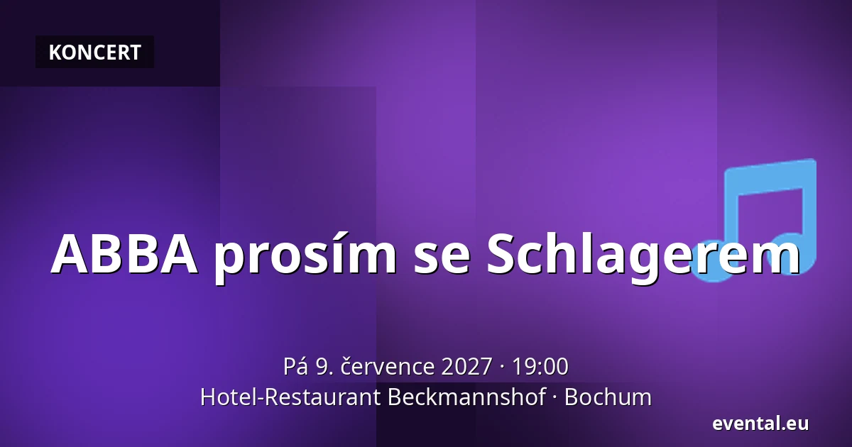 ABBA prosím se Schlagerem — Hotel-Restaurant Beckmannshof, Bochum