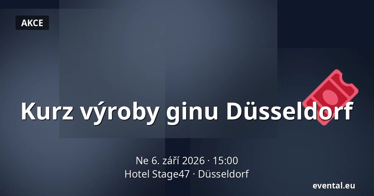 Kurz výroby ginu Düsseldorf — Hotel Stage47, Düsseldorf