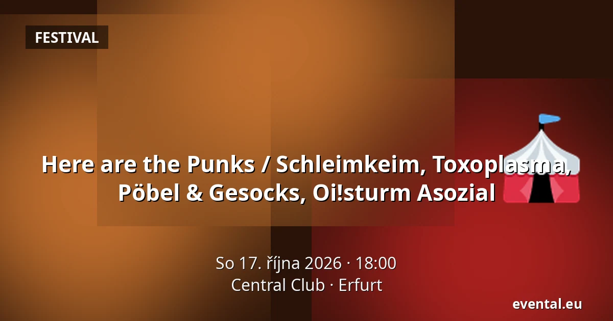 Here are the Punks / Schleimkeim, Toxoplasma, Pöbel & Gesocks, Oi!sturm Asozial — Central Club, Erfurt