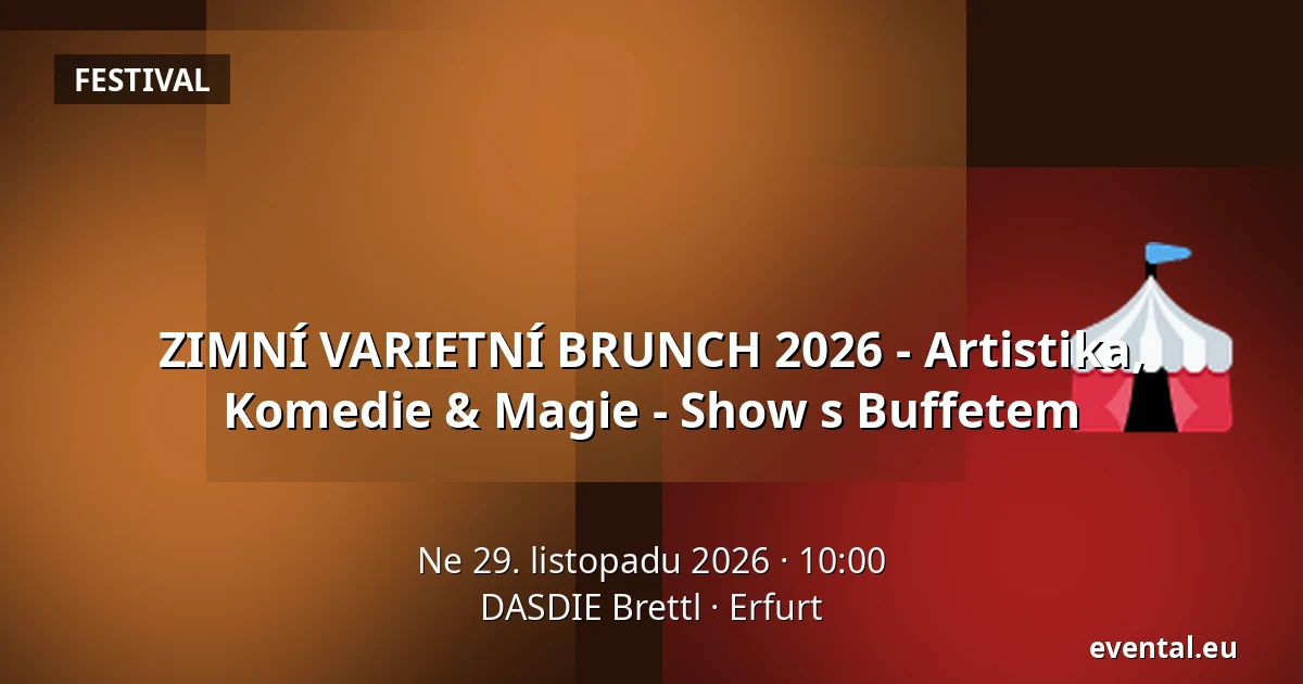 ZIMNÍ VARIETNÍ BRUNCH 2026 - Artistika, Komedie & Magie - Show s Buffetem — DASDIE Brettl, Erfurt