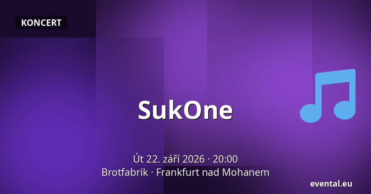 SukOne — Brotfabrik, Frankfurt nad Mohanem