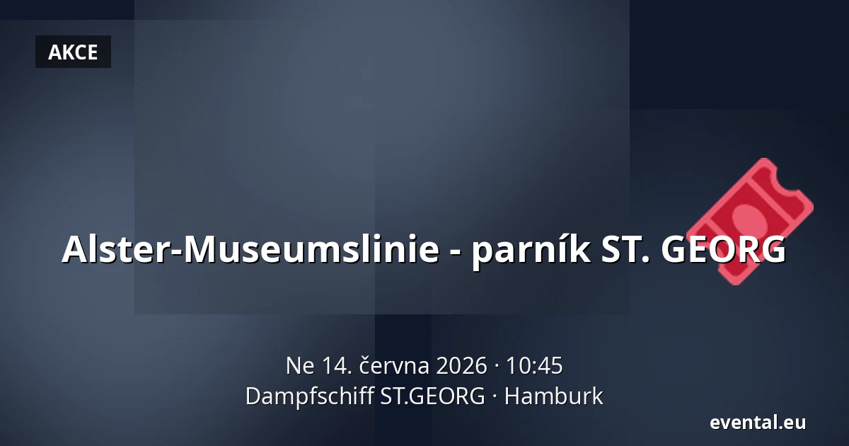 Alster-Museumslinie - parník ST. GEORG — Dampfschiff ST.GEORG, Hamburk