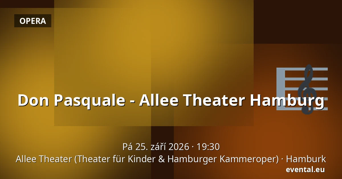 Don Pasquale - Allee Theater Hamburg — Allee Theater (Theater für Kinder & Hamburger Kammeroper), Hamburk