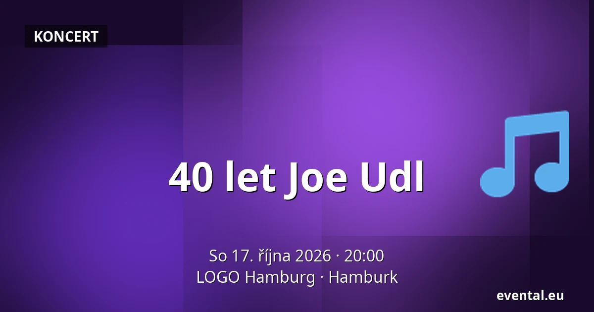 40 let Joe Udl — LOGO Hamburg, Hamburk