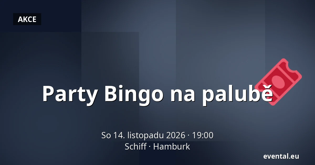 Party Bingo na palubě — Schiff, Hamburk