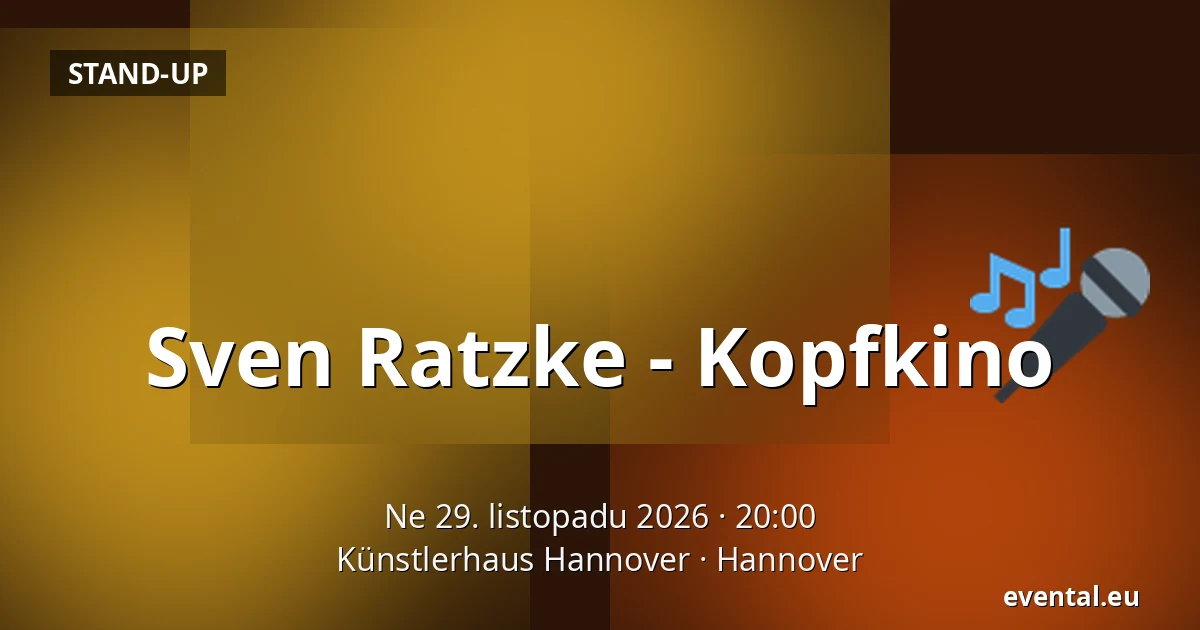 Sven Ratzke - Kopfkino — Künstlerhaus Hannover, Hannover