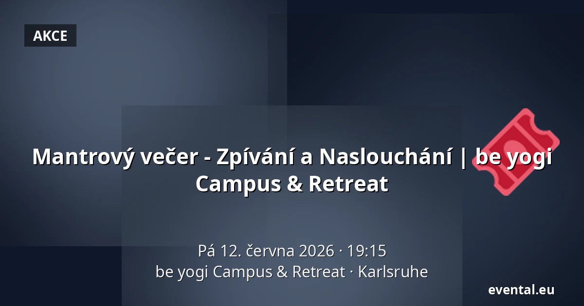 Mantrový večer - Zpívání a Naslouchání | be yogi Campus & Retreat — be yogi Campus & Retreat, Karlsruhe