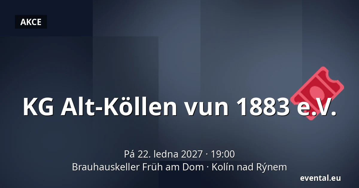 KG Alt-Köllen vun 1883 e.V. — Brauhauskeller Früh am Dom, Kolín nad Rýnem