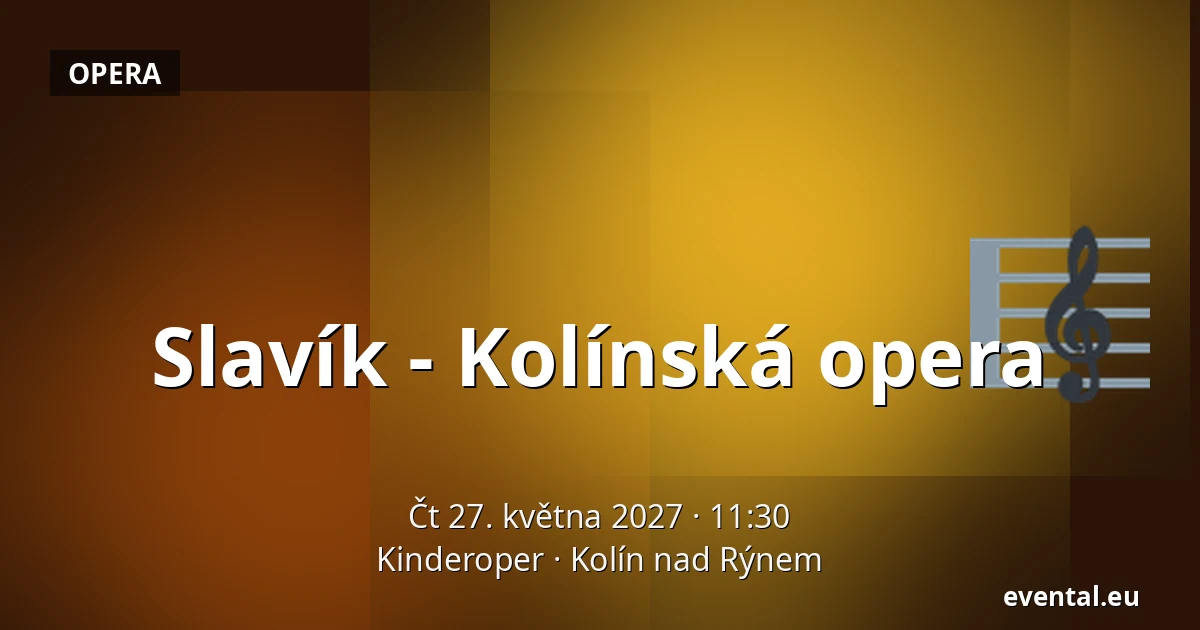 Slavík - Kolínská opera — Kinderoper, Kolín nad Rýnem