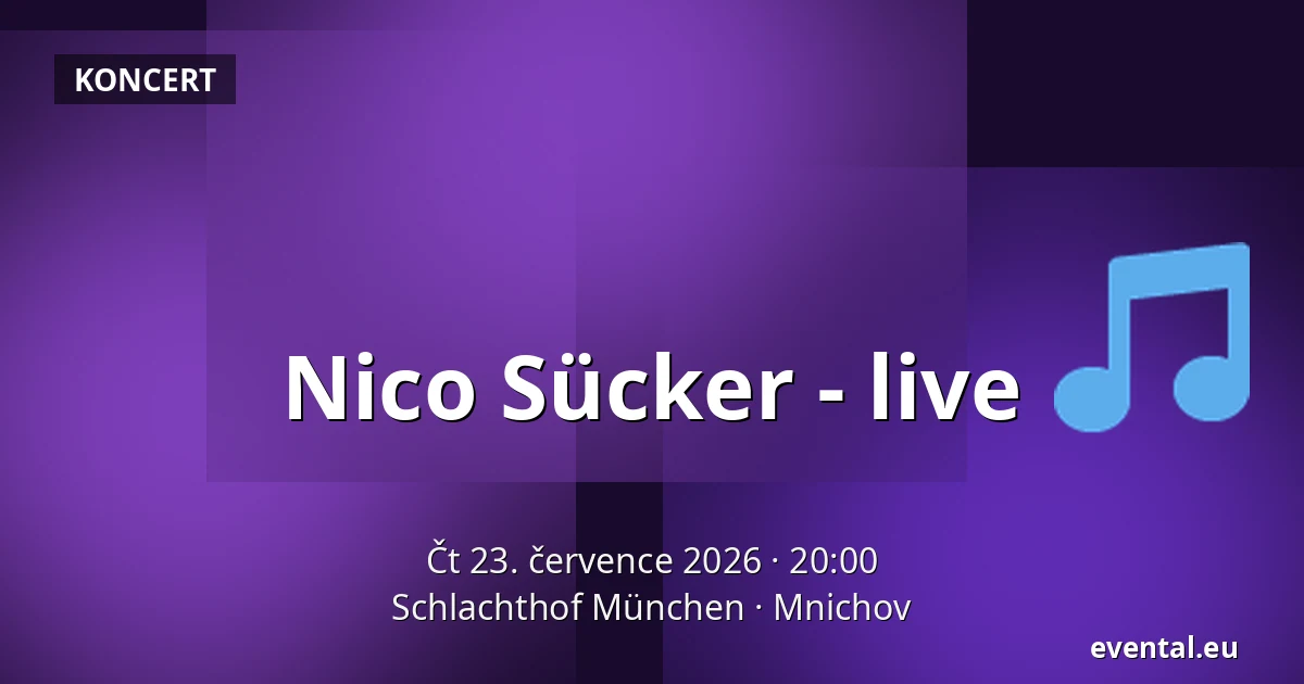 Nico Sücker - live — Schlachthof München, Mnichov