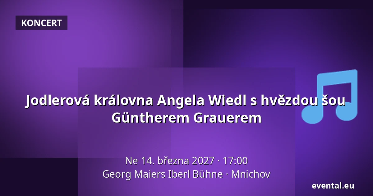 Jodlerová královna Angela Wiedl s hvězdou šou Güntherem Grauerem — Georg Maiers Iberl Bühne, Mnichov
