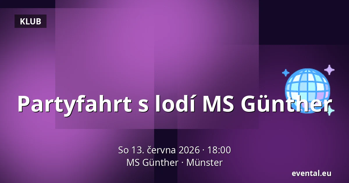 Partyfahrt s lodí MS Günther — MS Günther, Münster