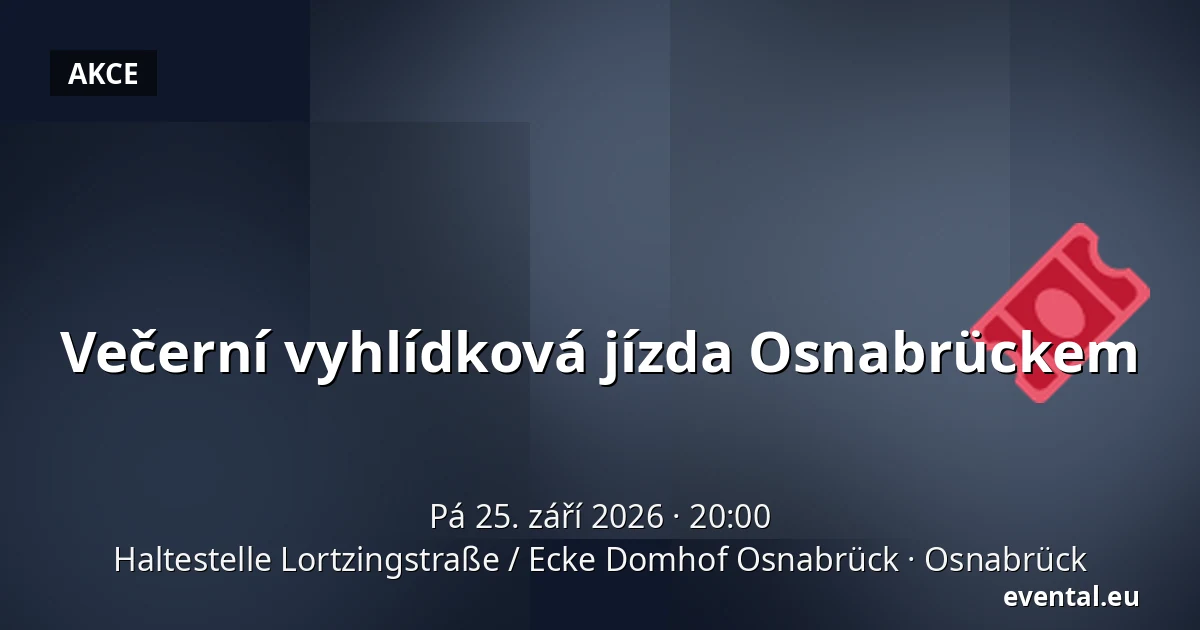 Večerní vyhlídková jízda Osnabrückem — Haltestelle Lortzingstraße / Ecke Domhof Osnabrück, Osnabrück