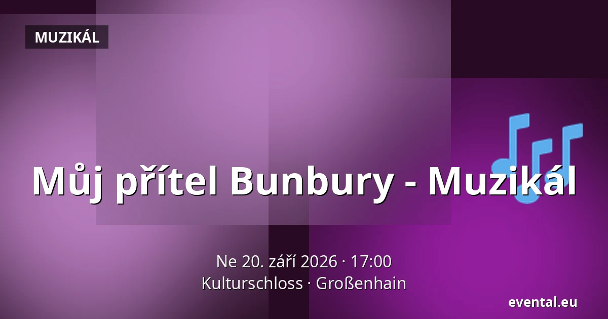 Můj přítel Bunbury - Muzikál — Kulturschloss, Großenhain