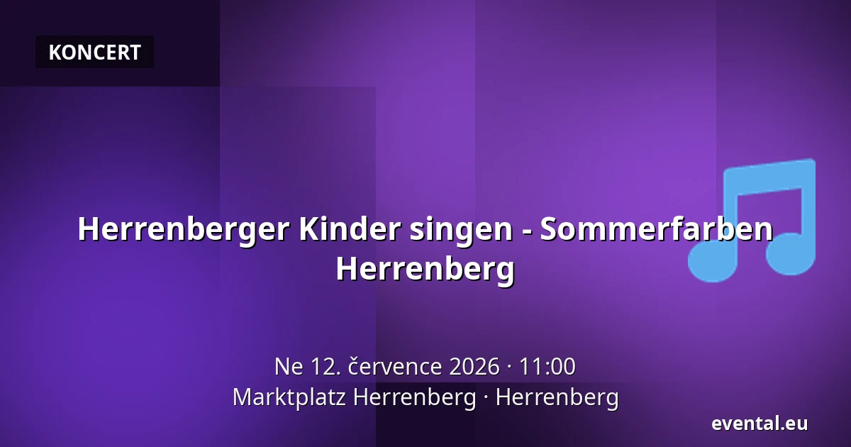 Herrenberger Kinder singen - Sommerfarben Herrenberg — Marktplatz Herrenberg, Herrenberg