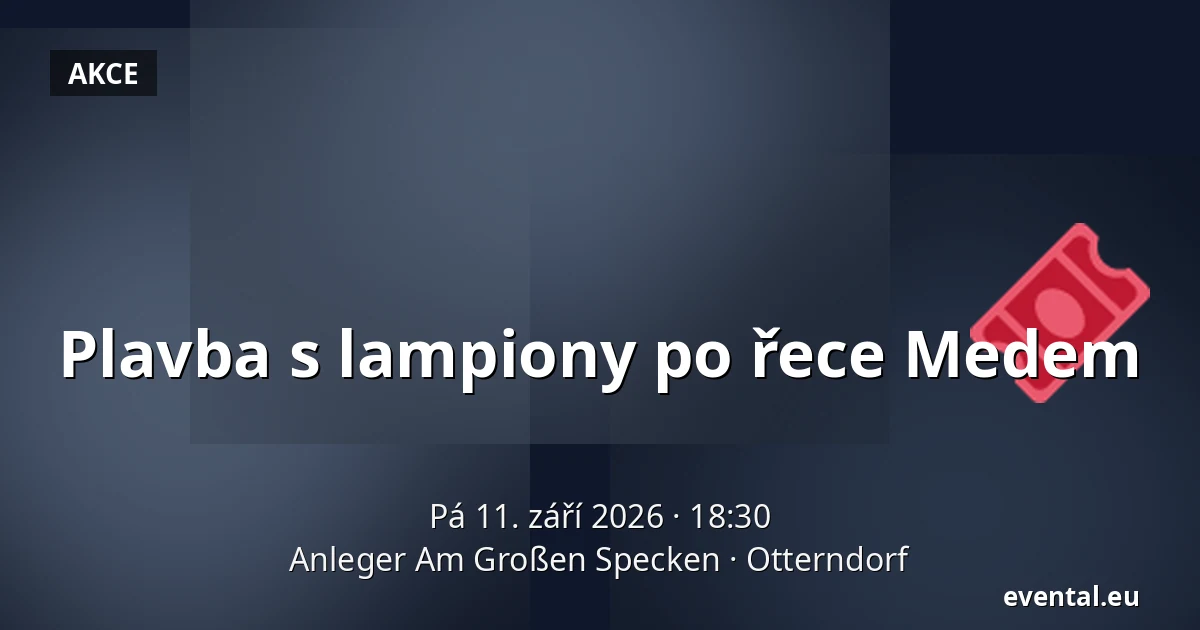 Plavba s lampiony po řece Medem — Anleger Am Großen Specken, Otterndorf