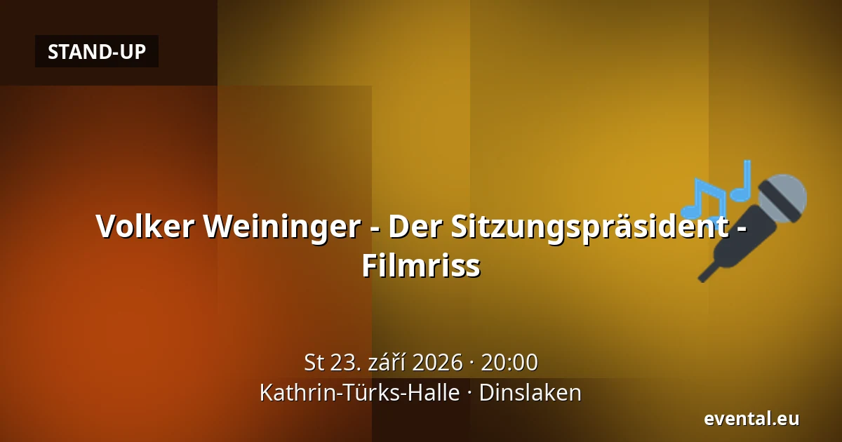 Volker Weininger - Der Sitzungspräsident - Filmriss — Kathrin-Türks-Halle, Dinslaken
