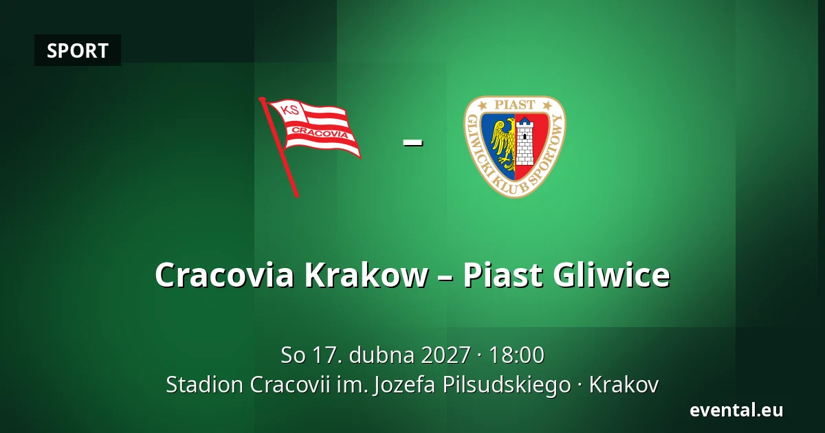 Cracovia Krakow – Piast Gliwice — Stadion Cracovii im. Jozefa Pilsudskiego, Krakov