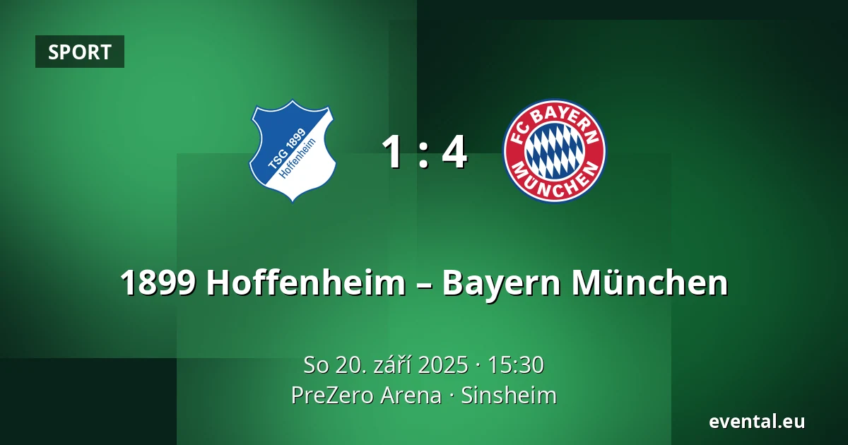 1899 Hoffenheim – Bayern München — PreZero Arena, Sinsheim