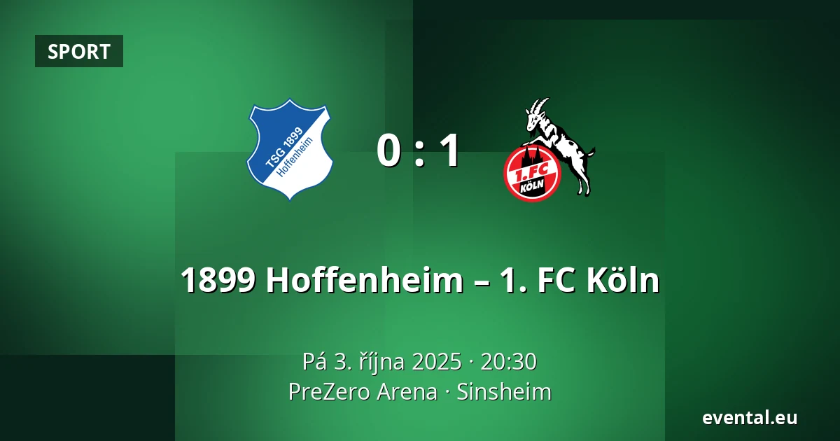1899 Hoffenheim – 1. FC Köln — PreZero Arena, Sinsheim