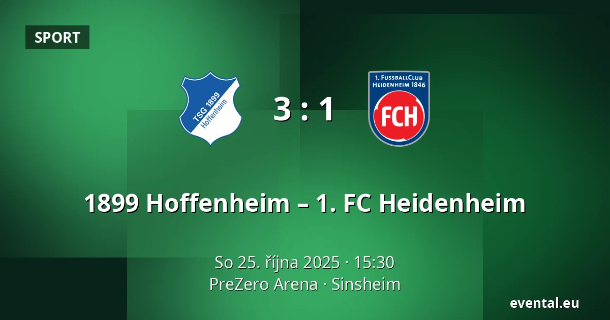 1899 Hoffenheim – 1. FC Heidenheim — PreZero Arena, Sinsheim