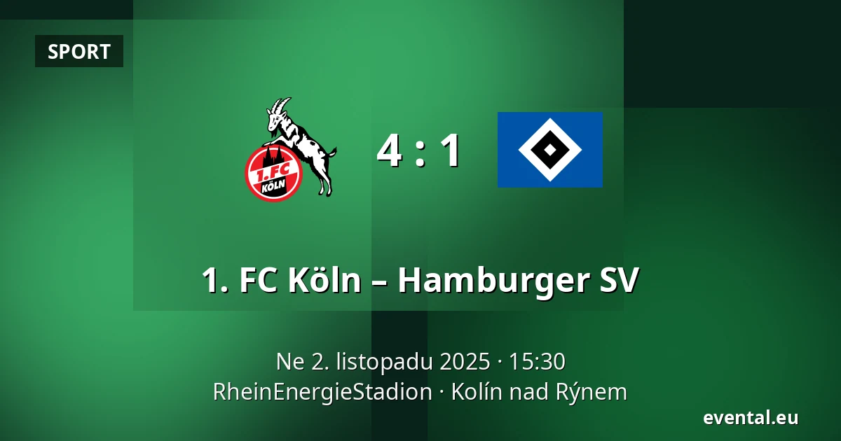 1. FC Köln – Hamburger SV — RheinEnergieStadion, Kolín nad Rýnem