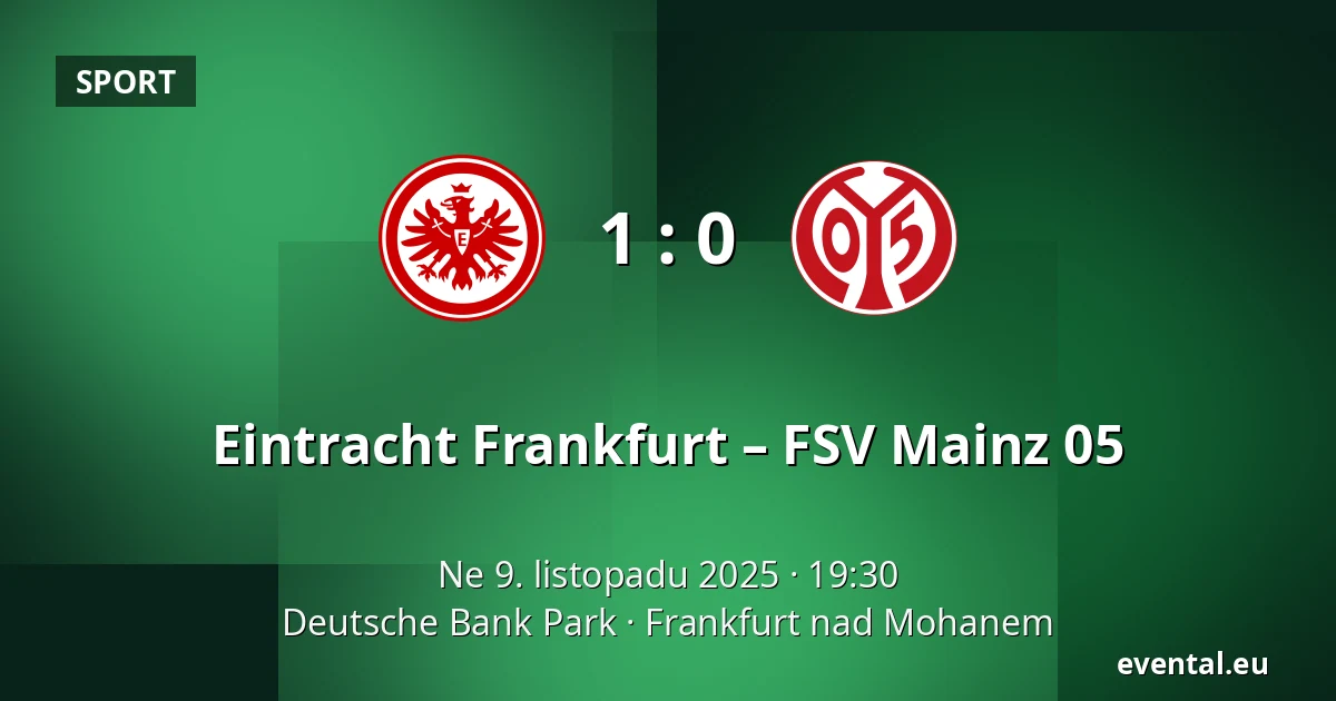 Eintracht Frankfurt – FSV Mainz 05 — Deutsche Bank Park, Frankfurt nad Mohanem