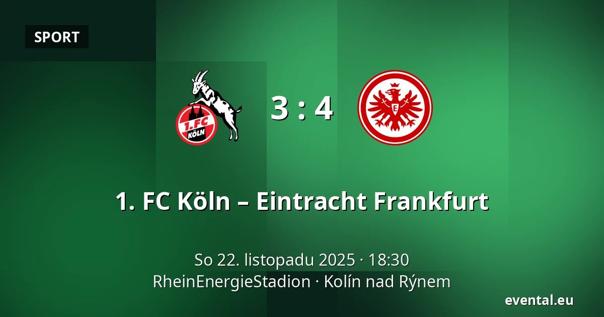1. FC Köln – Eintracht Frankfurt — RheinEnergieStadion, Kolín nad Rýnem
