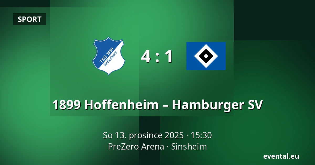 1899 Hoffenheim – Hamburger SV — PreZero Arena, Sinsheim