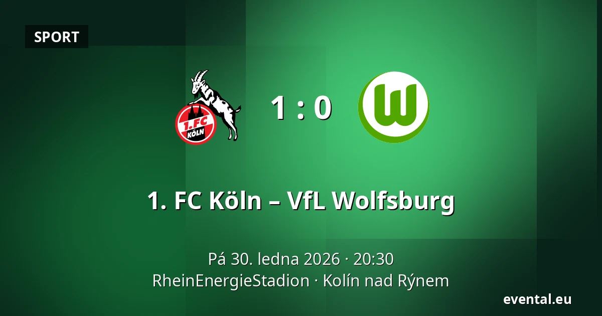 1. FC Köln – VfL Wolfsburg — RheinEnergieStadion, Kolín nad Rýnem
